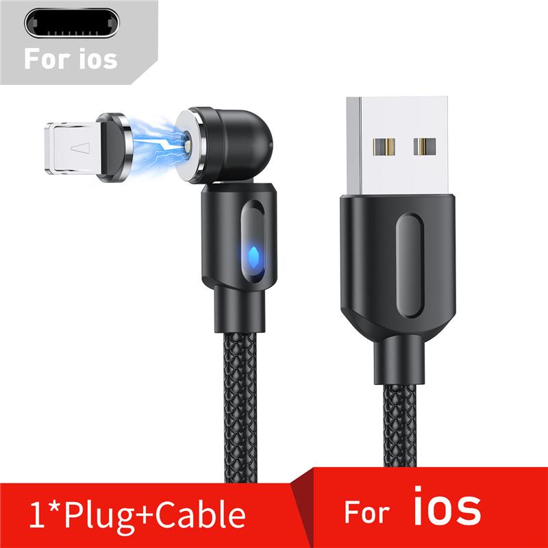 

Вращающийся на 540 градусов магнитный кабель Micro USB Type C телефонный кабель для iPhone 12 11 Pro Samsung Xiaomi USB проводной кабель 1m
