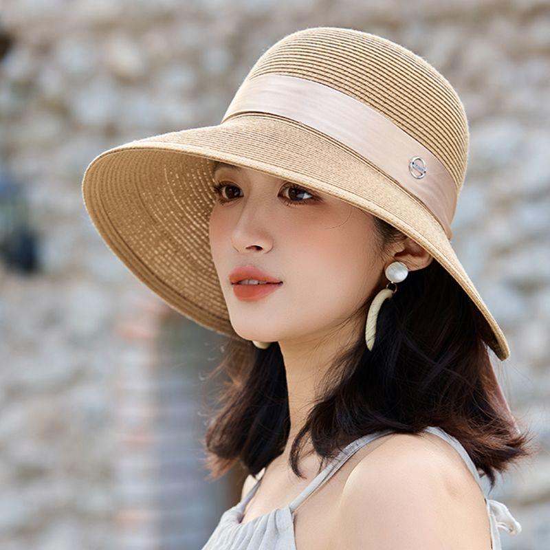 Urlaub Strohhut Damen Sommer Sonnenhut Seaside Reise Strandhut Sonnenhut