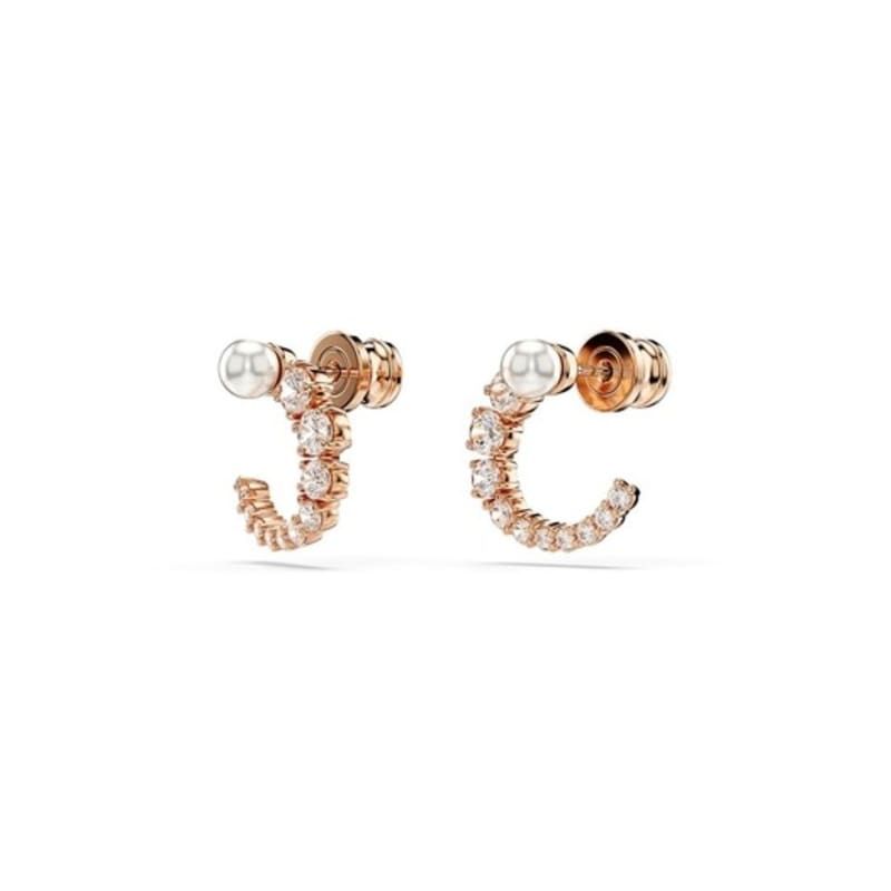 Matrix Rose Gold Hoop Earrings 5692264