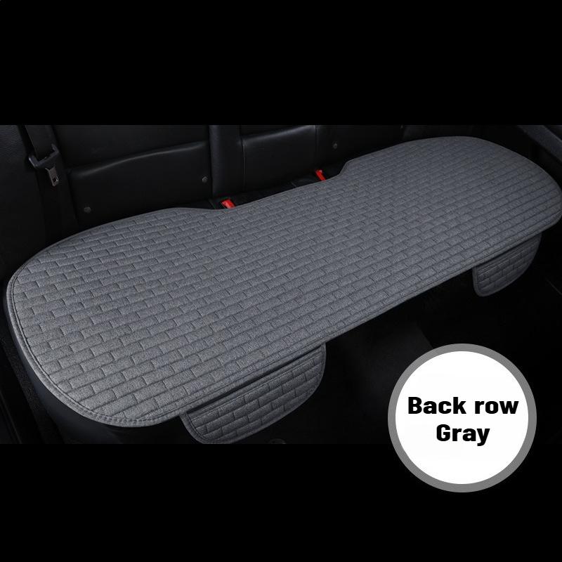 Universal Flax Linen Auto Seat Case Front Rear Non Slide All Season Automotive Protector Mat Pad Keep Warm Universal Fit Truck Suv Van