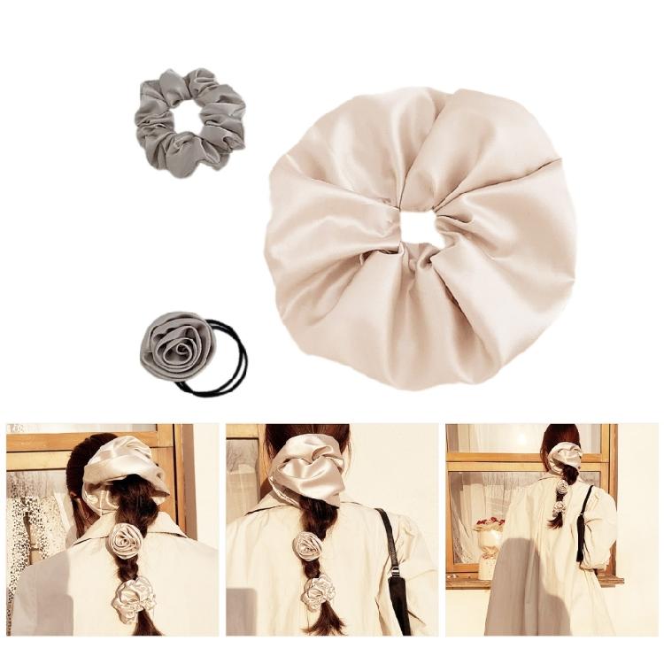 Princess Scrunchies Ribbon Hair Tie Silky Scrunchies Cute Rosettes Hair Holder