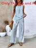Womens Sleeveless Double Layer Pantsuit With 3d Print For Summer Casual Wear