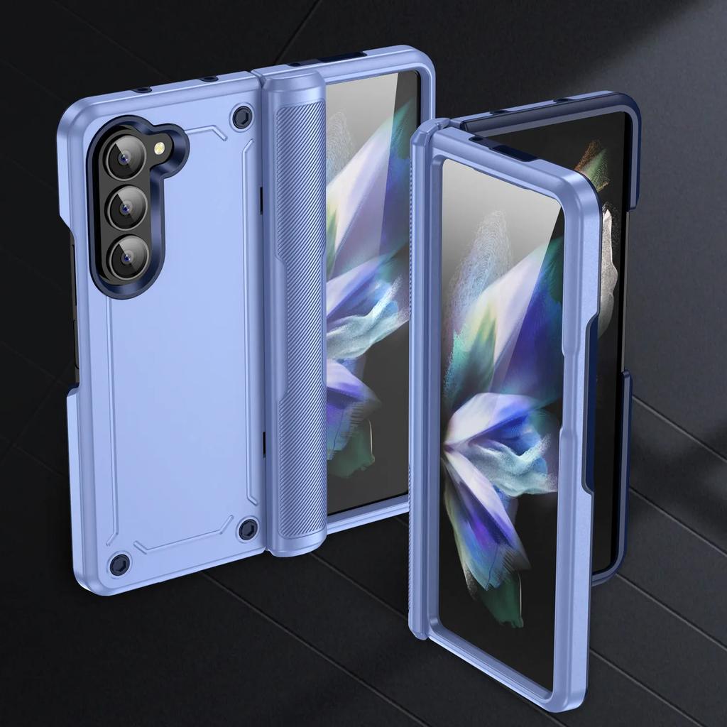 Do Samsung Z Fold 5 Fold5 etui ochronne na telefon komórkowy do Samsung Galaxy Z Fold 5 5G dwuwarstwowe etui z zawiasami