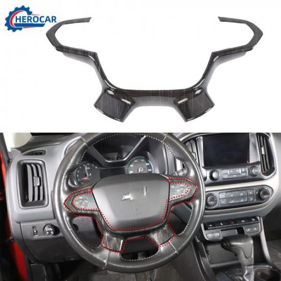 

Car Steering Wheel Trim Decor Cover For Chevy Colorado 14+ Interior Accessories
