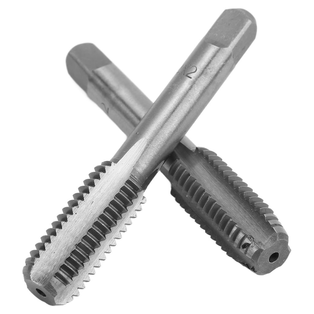 2pcs High Speed Steel   Thread Tap Straight Flutes Thread Tapping Tool Hand Thread Tap