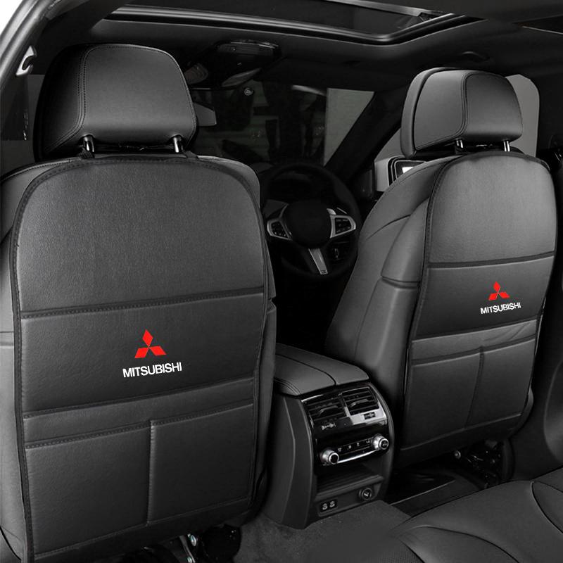lqjn6 Leather Car Anti-Kick Pad Interior Seat Back Protector Mat Auto Accessories For Mitsubishi Lancer 9 Outlander 3 Pajero Asx l200