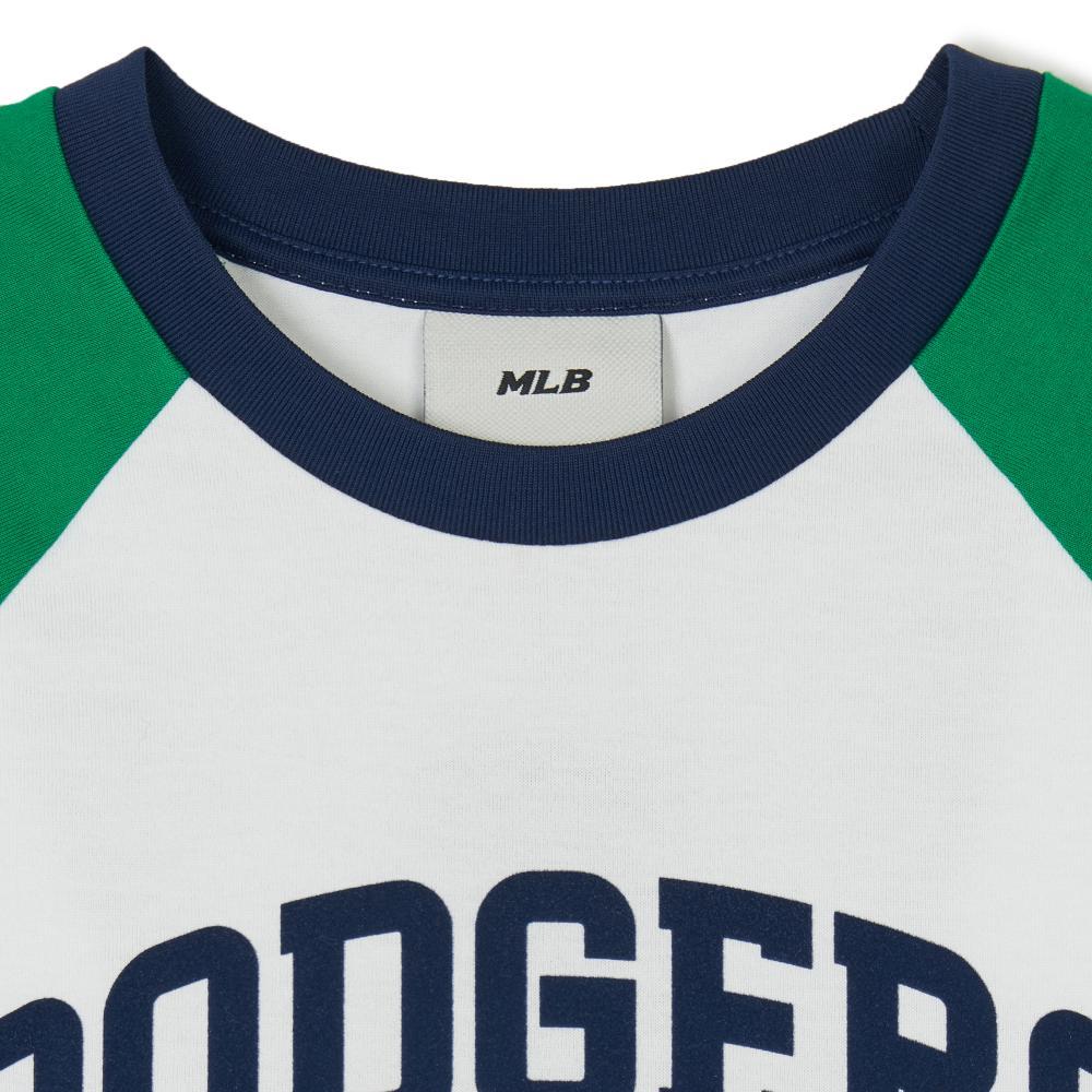 New MLB Los Angeles Dodgers Raglan Sleeve T Shirt Women's Neon Green 3FTSV1543-07GNN