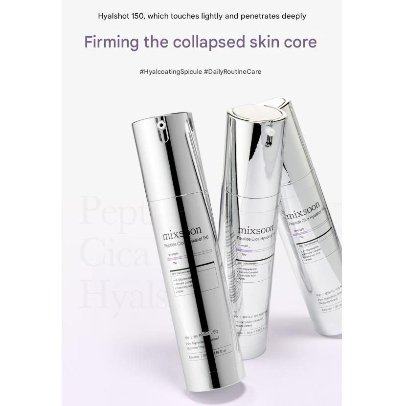 Mixsoon Peptide Cica Hyalshot 150 (50ml) / 350 (30ml) (7 Options)
