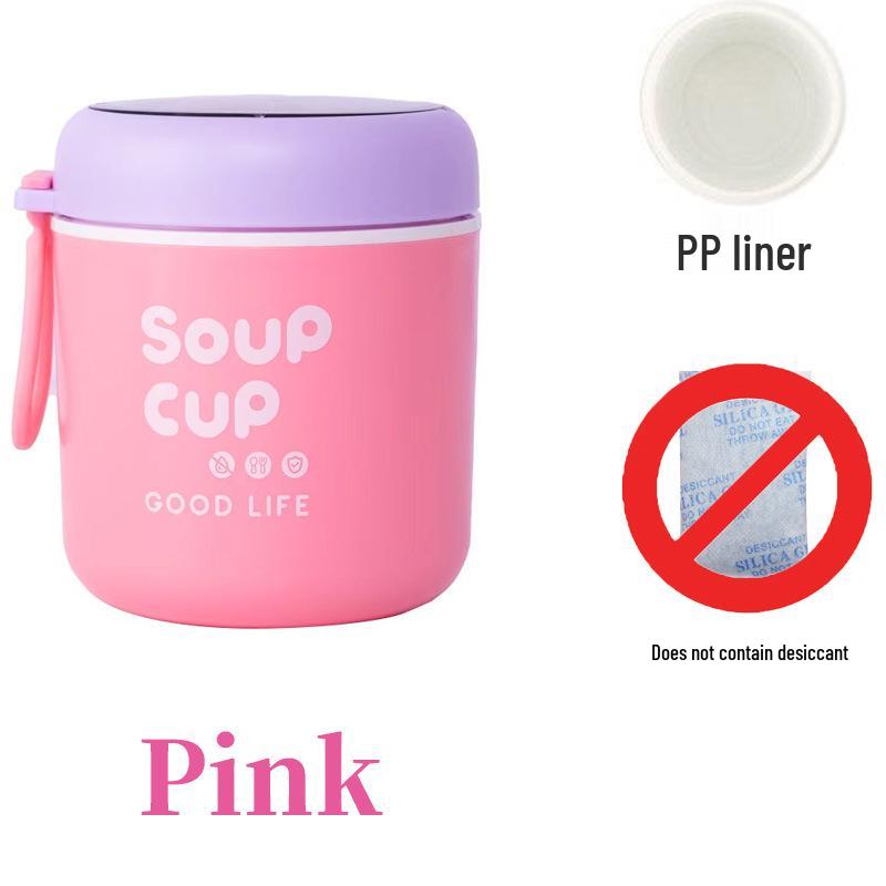 Creative Stainless Steel Insulated Soup and Cereal Cup - Portable Mini Meal Replacement Pot for Office Workers