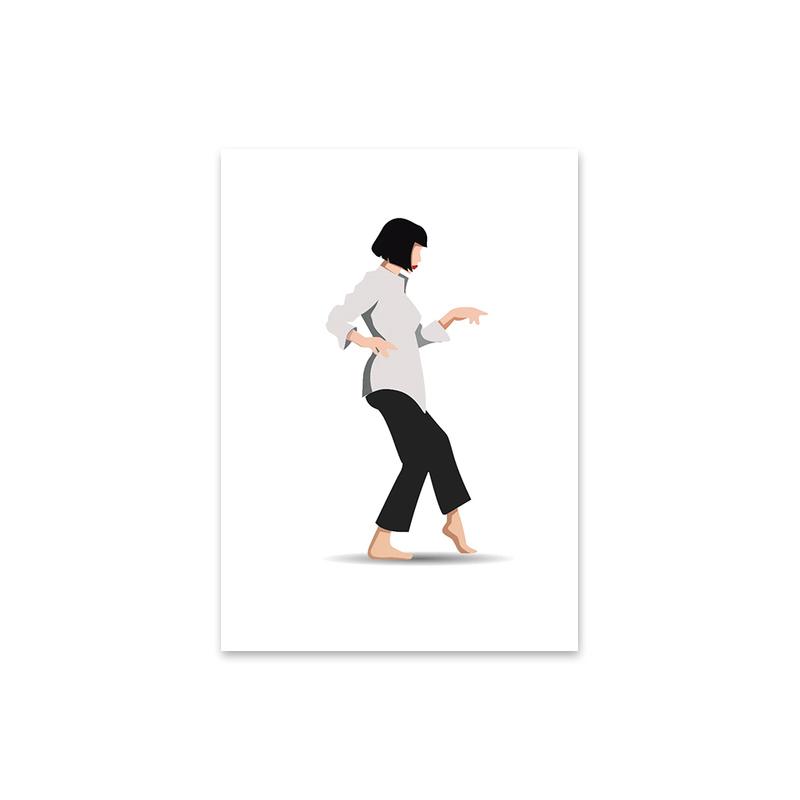 Classic Movie Poster Canvas Painting Abstract Minimalist Dancing Posters and Prints Wall Art Pictures for Living Room Home Decor