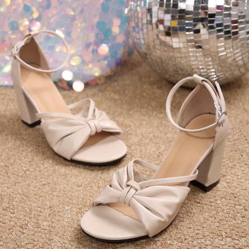 Elegant High Heels Sandals Women Chunky Shoes 2025 Trend New Summer Slippers Brand Heeled Shoes Party Pumps Sandalias