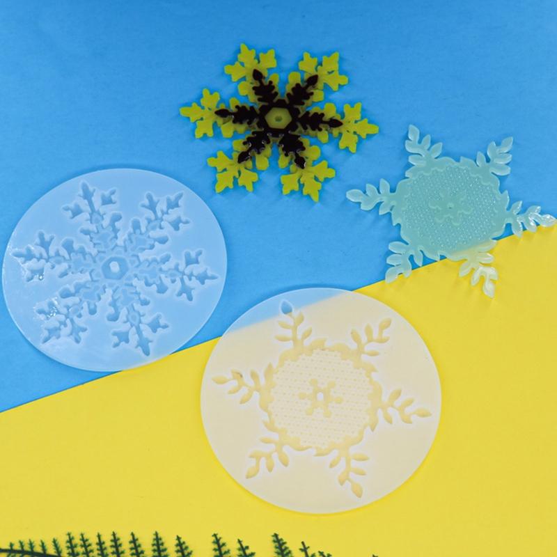 Reusable Snowflake Fondant Molds Silicone Keychain Pendant Mold Resin Charms Various Usage 3D Snowflake Silicone Molds