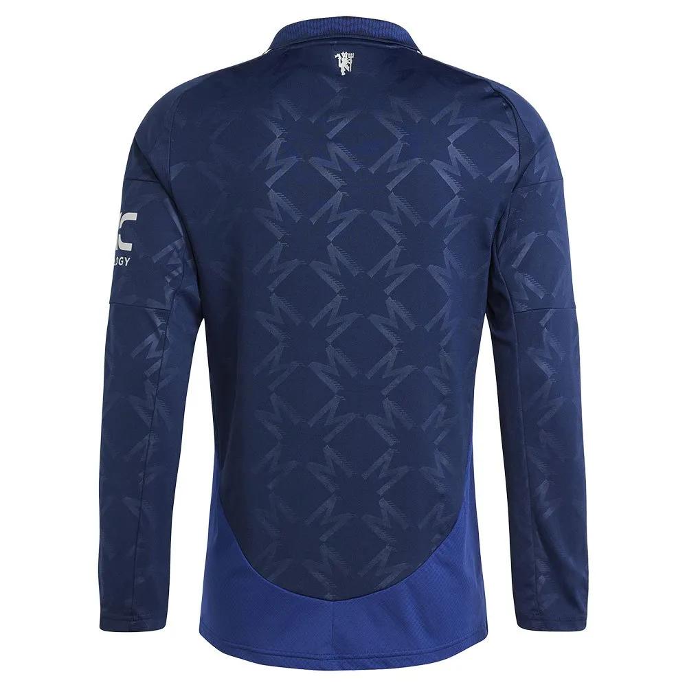 Adidas Manchester United 24/25 Away Soccer Training Jersey Long Sleeve Indigo