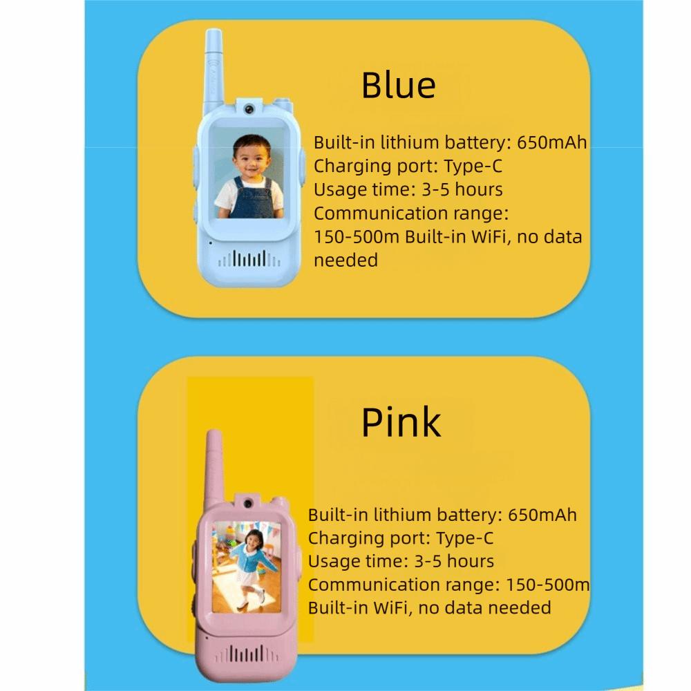 HD-Bildschirm Video-Walkie-Talkie 4 Stimmeffekte Drahtlose Gegensprechanlage Spielzeug Kinder-Gadgets