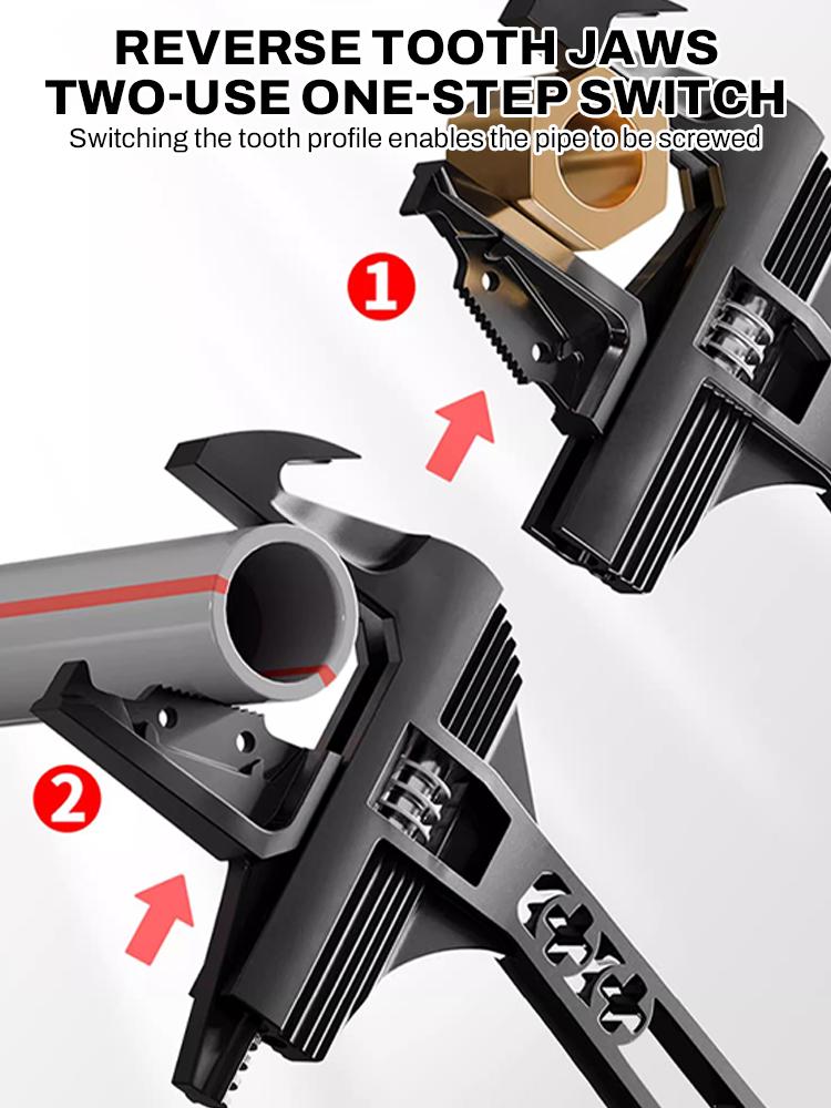 80mm Adjustable Bathroom Wrench Multifunctional Large Opening Pipe Wrench Nail Screwdrivers Adjustable Spanner Home Repair Tools