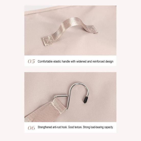 Bolsa de Armazenamento de Viagem Cinco Camadas Grande Capacidade Design Dobrável Organizador Suspenso Leve Portátil Bolsa de Higiene Suspensa