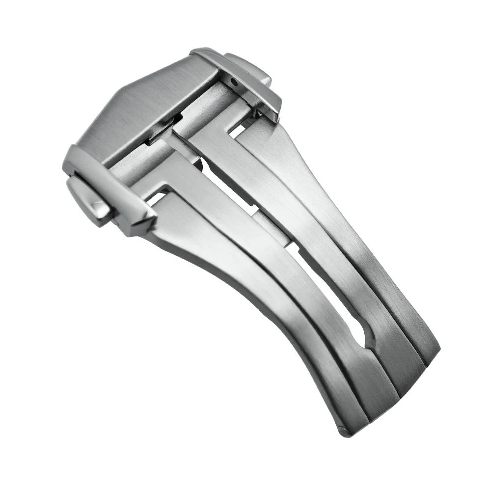 

18mm Top High Quality Foldover Clasp for Omega Seamaster De Ville AT150 Watchband Strap 316L Stainless Steel Folding Buckle