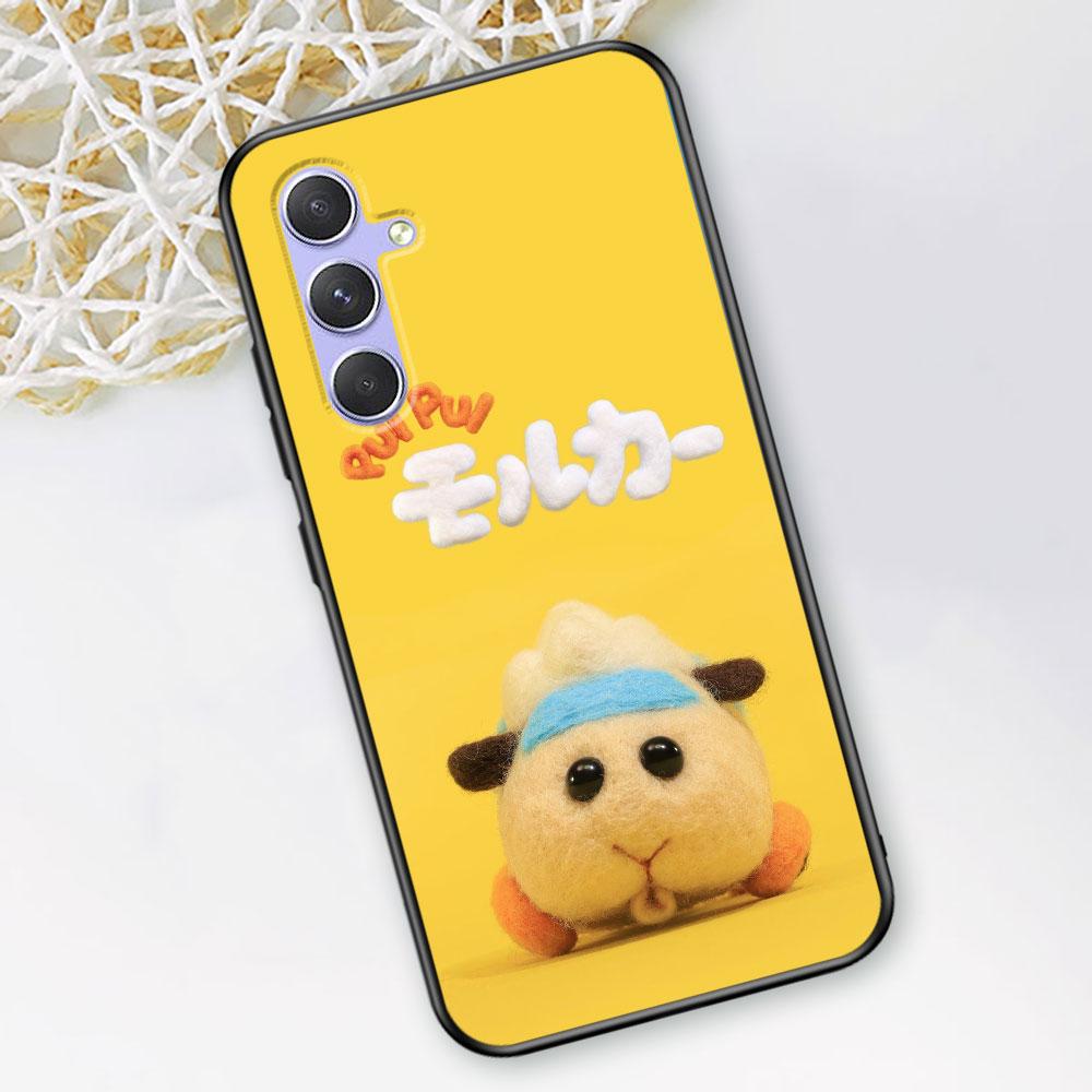 Cute PUI PUI MOLCAR Case for Samsung Galaxy A51 A53 A54 A31 A52 A12 A13 A21s A22 A32 A11 A22 A33 A41 A52s A73 TPU Phone Cover