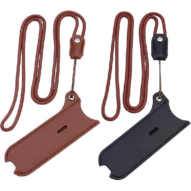 PU Leather Case Lanyard Necklace case for J-U-UL/R-E-LX/MO-TI/YO-OZ Or Similar Sized Lanyard Leather Pen Cover