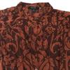 KAREN WALKER / 100% Silk Short Sleeve Dress [Women’s 8 / M / Orange × Brown Pattern / Skull Design](USED)
