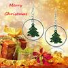 European and American Fashion Rhinestone Christmas Tree Earrings