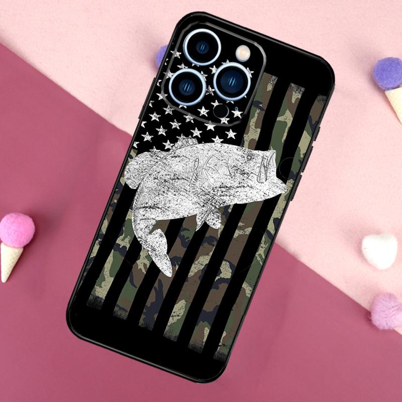 Bass Fishing Phone Case For iPhone 17 Pro Max 17 Air 16E 13 12 Mini 15 14 Plus 11 16 Pro Max Back Cover