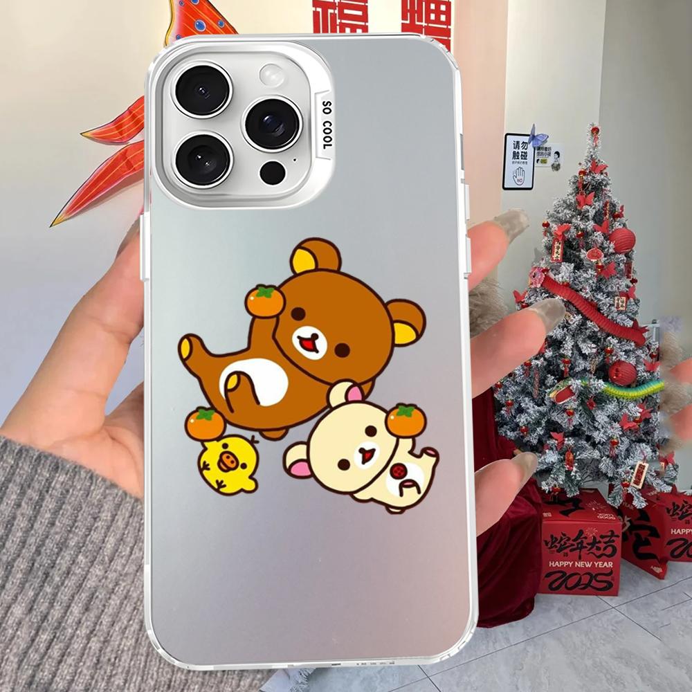 Rilakkuma Phone Case For iPhone 16 15 14 13 12 11 Pro Max X XR XSMAX 8 7 Plus Matte Shockproof Back Cover