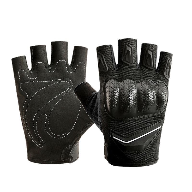 Breathable Tactical Half Finger Gloves Men's Motorcycle Riding Off Road Motorcycle Field Fighting Anti Slip Fitness Wear Resistant Hard Shell