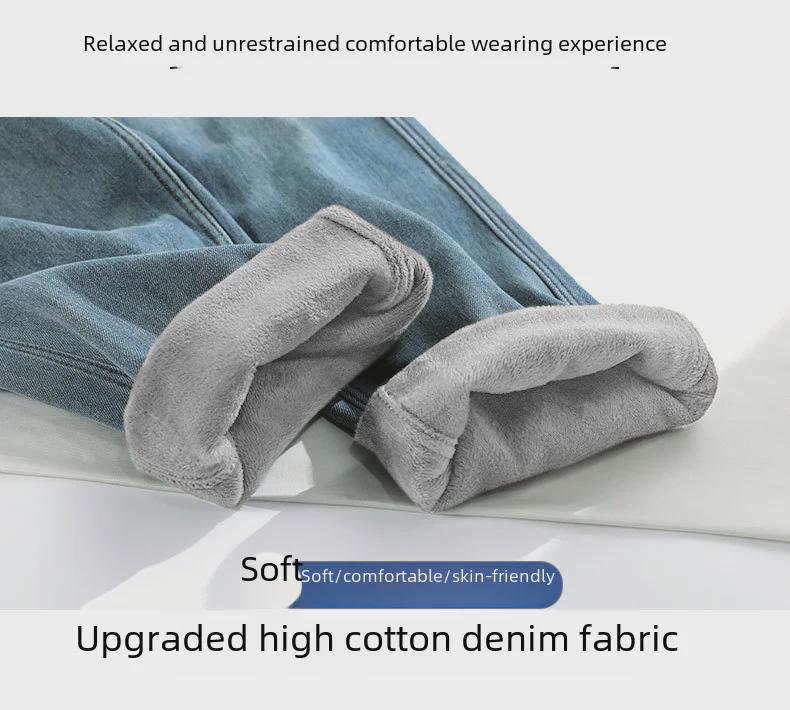 Damskie retro dżinsy z aksamitu z wysokim stanem i szerokimi nogawkami: Długość do podłogi, ciepły, luźny krój na jesień/zimę.