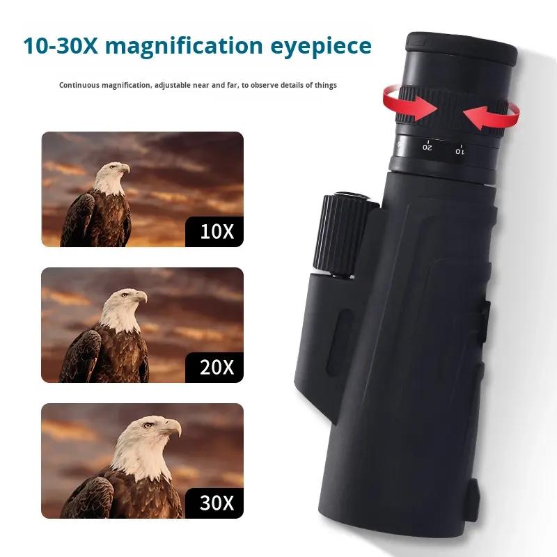 10-30x50 Bak4 High Definition Portable Handheld Monocular Zoom Telescope Concert Waterproof Outdoor Telescope