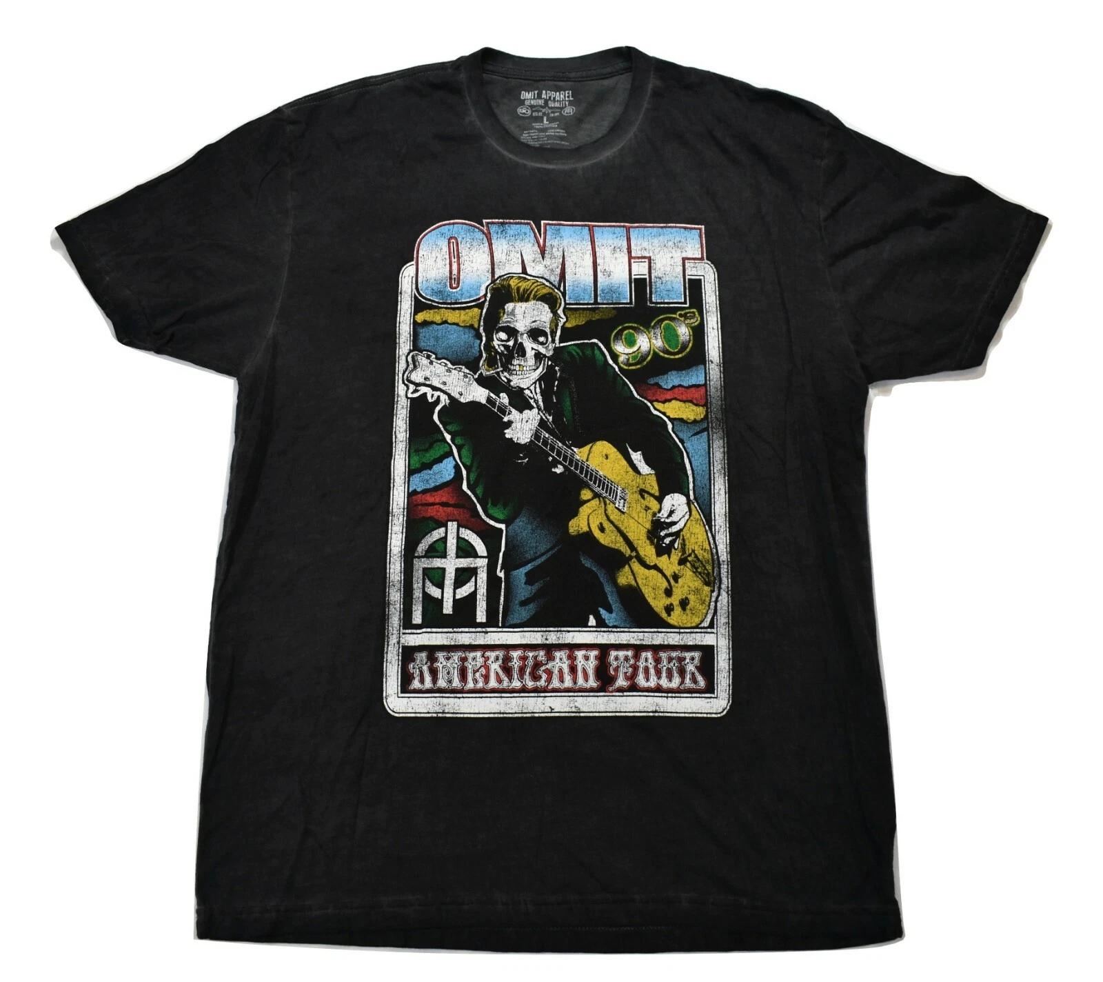 Omit Mens Black Vamotion American Tour Tee Shirt New L S