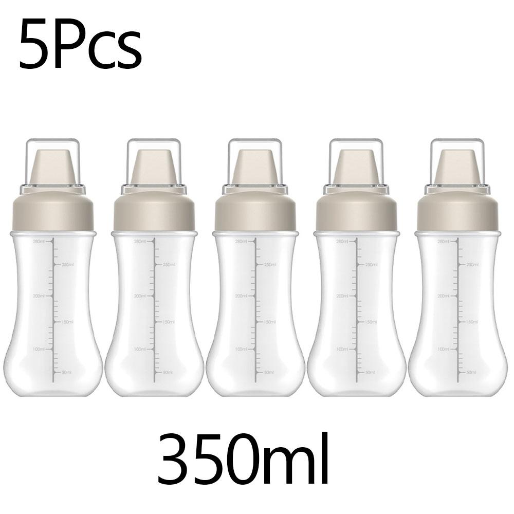 350ml Quetsch-Gewürzflaschen 5 Loch Saucen-Quetschflasche mit transparentem Deckel Küche Ketchup Senfsoße Olivenölflaschen