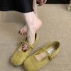 Mary Jane Flat Shoes For Women Spring Pu Casual Daily Wear
