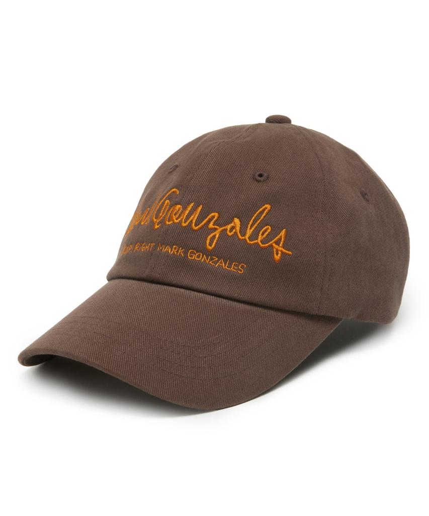 MARK GONZALES Signed Logo Lettering Ball Cap - Brown