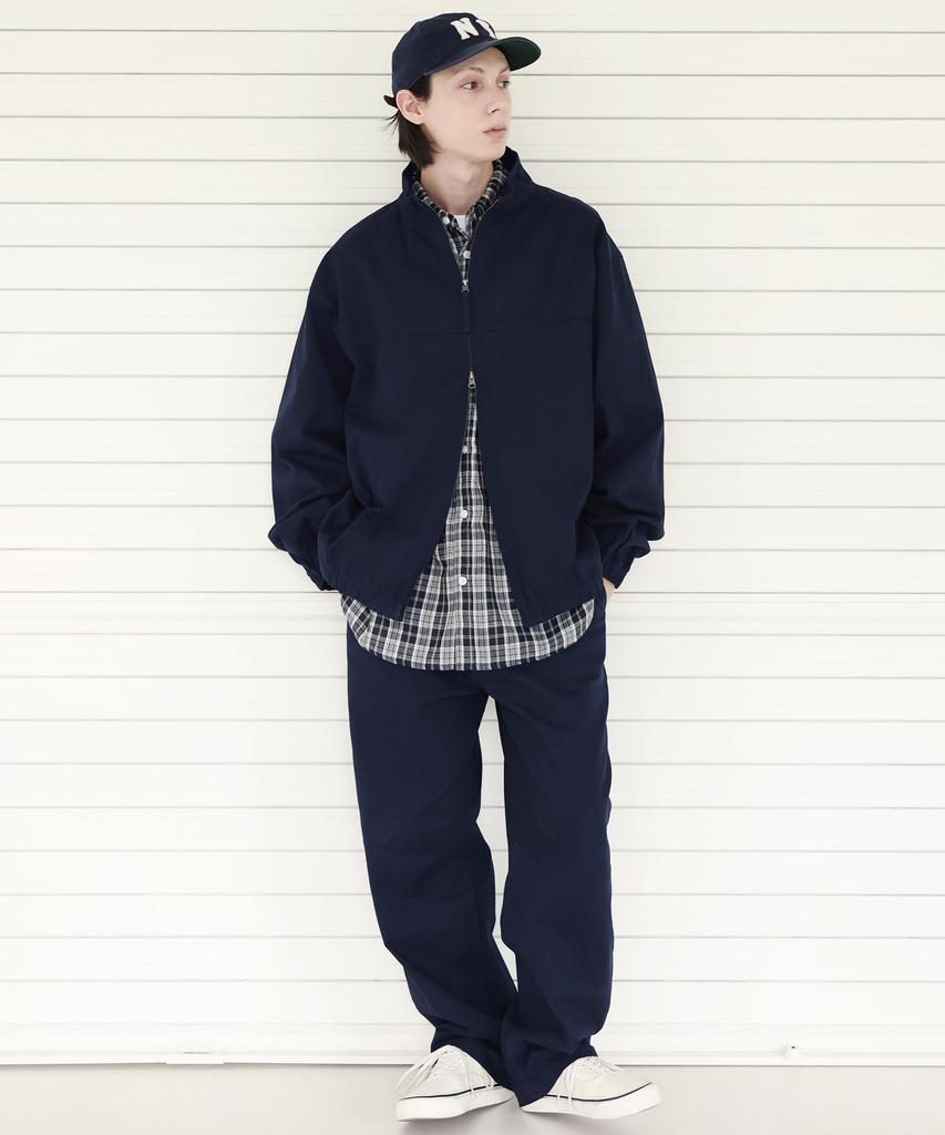 Moderment 2-Way Full-Zip Oversized Cotton Jacket [Navy]