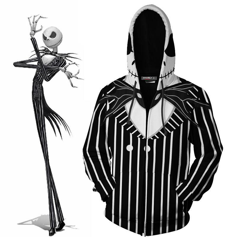 The Nightmare Before Christmas Jack Skellington 3d Cosplay Costume Hoodie With Vibrant Digital Print And Soft Breathable Material