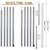 Set of 2 Tent Poles Adjustable Tarp Poles Steel Rods for Sun Shelter Tarp Canopy Camping Replacement With Pegs & Ropes