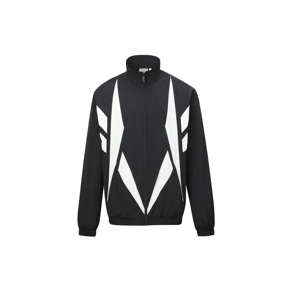 Reebok Minimalistinis stovas apykaklė Užtrauktukas Ilgomis rankovėmis Striukė Unisex Striukė Juoda 25SRE103UGH0