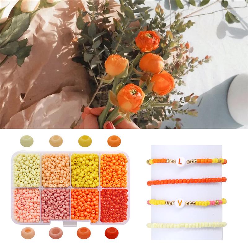 8/10/12/15 Grid Box: Seed Beads, Sequins, Imitation Pearls for DIY Necklaces & Phone Chains