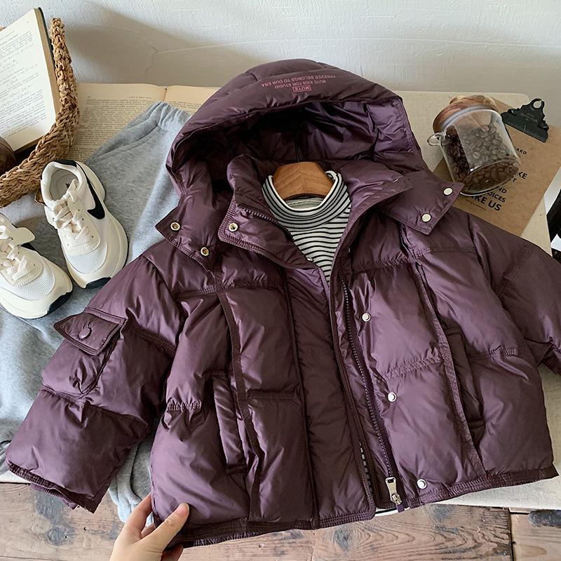 2025 Winter Children's Thick Hooded Down Jacket - Versatile Korean Style Casual Outerwear for Boys