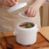Ceramic Double Lid Stew & Soup Pot with Double Ears for Steaming & Stewed Eggs