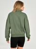 2026 Women's Loose Long-sleeved Hoodie with Half-open Collar and Buttons for Autumn and Winter - Comfortable and Casual European/American Style