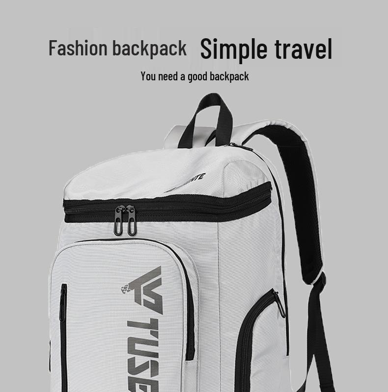 Unisex Lightweight Badminton Racket Bag with Shoe Compartment & Laptop Pocket - Large Capacity for Short-Distance Outdoor Travel