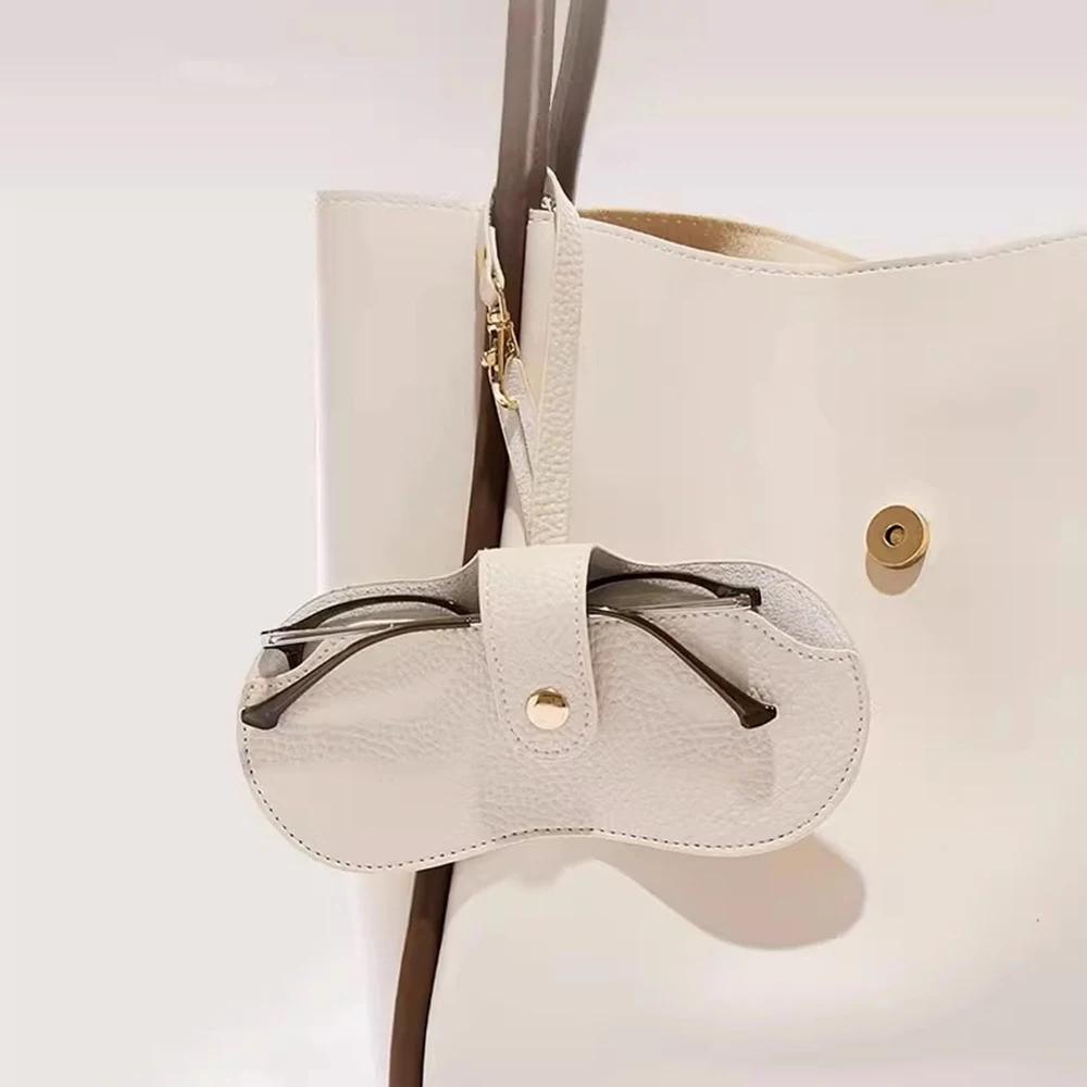 Soft Leather Glasses Bag Case Solid Sun Glasses Pouch Simple Eyewear Storage Bags Portable Sunglasses Box Eyeglasses Case