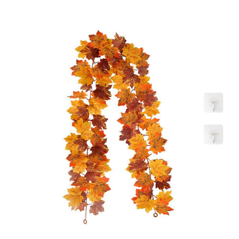 1/2Pcs 175/200CM Fall Maple Leaf Garland Indoor Outdoor Hanging Artificial Leaves Plants Vine Porch Decoration