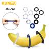 Cock Penis Ring Bead Penis Ring Male Delay Ejaculation Lasting Silicone Erection Ring Sex Toys For Men Adults 3 Pcs/Set