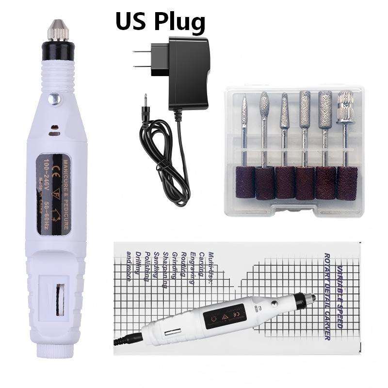 Electric Nail Sander Machine Adjustable Speed Drill Set for Acrylic Gel Nails Removal and Shaping