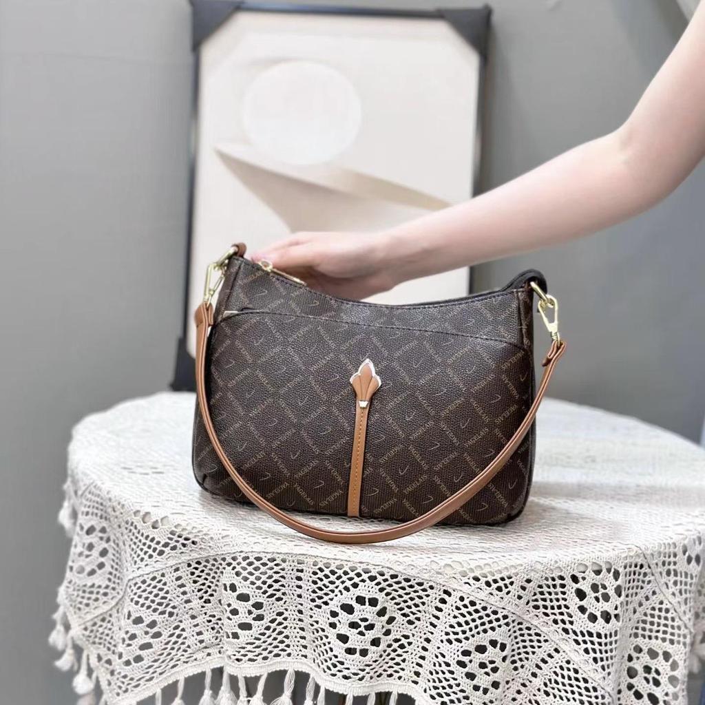 2025 Retro Chain Underarm Bag - European & American Style Crossbody Shoulder Handbag, Printed Bucket Design, Compact & Chic