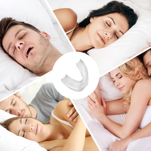 Anti-Snoring Mouthpiece, Sleep Aid for Sleep Apnea, Comfortable Fit, Carrying Case Included