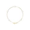 Bracelet - Pearls & Colors - 5 Freshwater Cultured Pearls 6-7 Mm - Yellow Gold 375/1000 - AAA+ Quality - Woman
